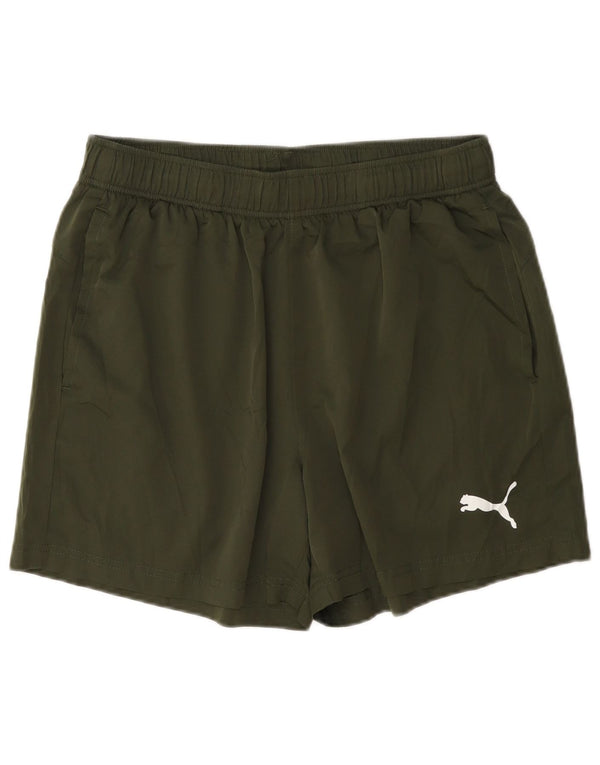 Pantaloncini sportivi da uomo Puma Large in poliestere kaki
