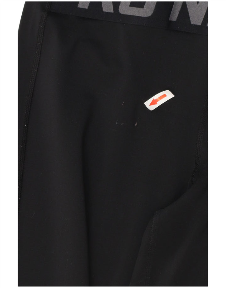 NIKE Womens Dri Fit Graphic Leggings UK 12 Medium  Black Polyester