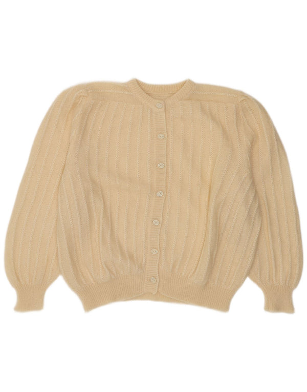 Vintage Womens Cardigan Sweater UK 18 XL Beige