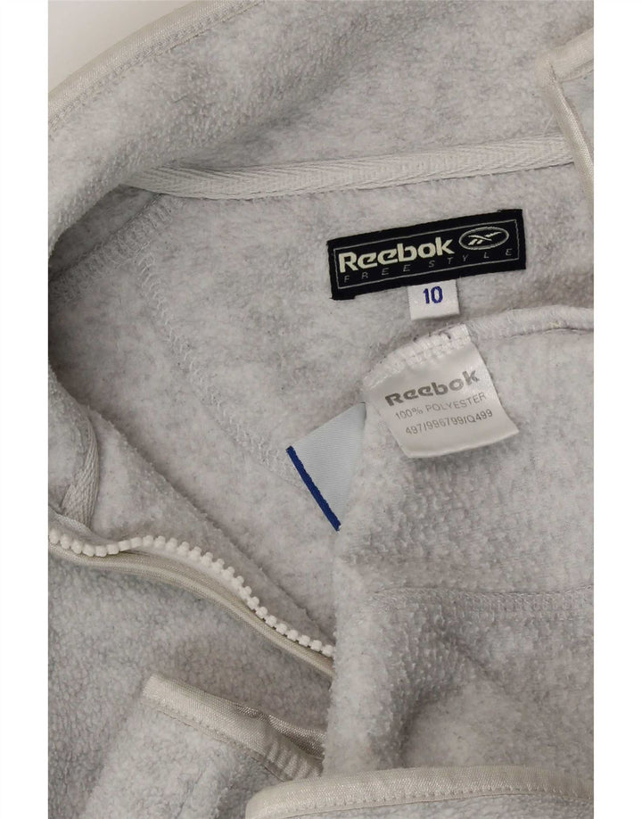 Reebok Veste polaire pour femme UK 10 Small Gris Moucheté Polyester