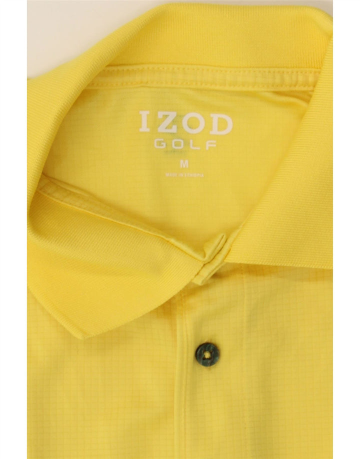 IZOD Mens Golf Polo Shirt Medium Yellow Polyester Vintage Izod and Second-Hand Izod from Messina Hembry 