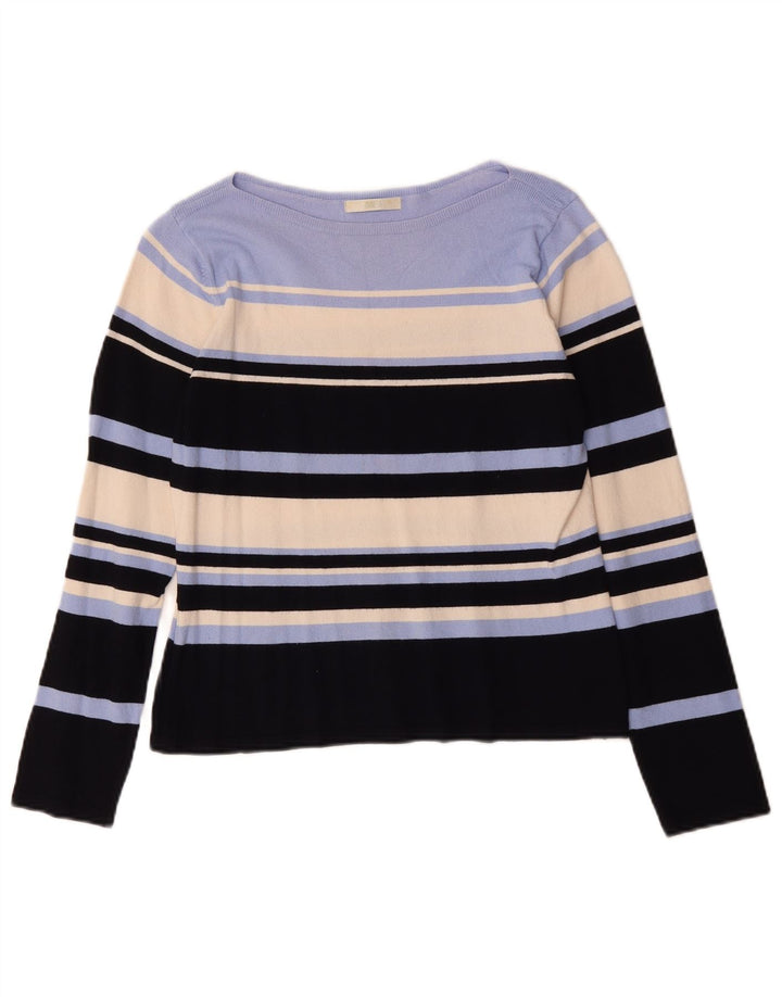 Marks & Spencer Damen-Pullover mit U-Boot-Ausschnitt, Gr. 14, mittelmehrfarbig