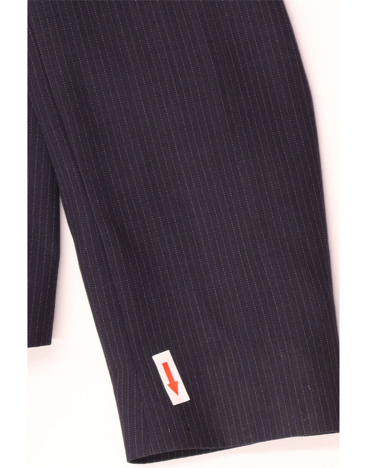 Vintage Γυναικείο Μπουφάν Blazer IT 46 Large Navy Blue Pinstripe