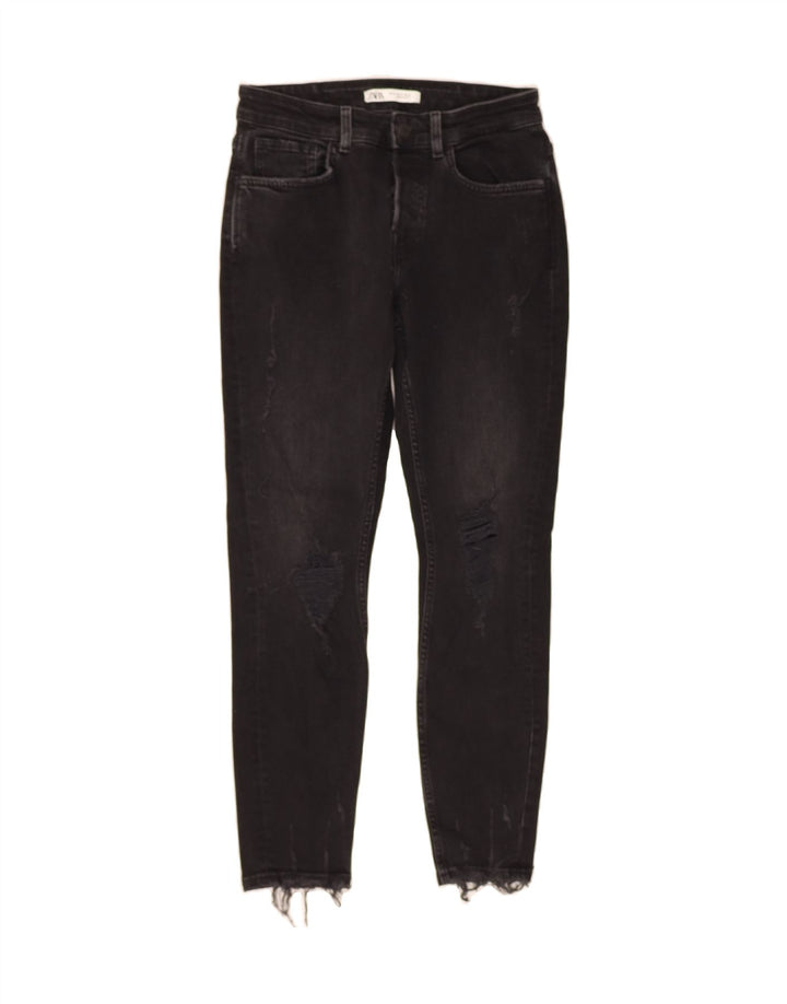 ZARA Mens Distressed Slim Jeans EU 38 Small W30 L29 Black Vintage Zara and Second-Hand Zara from Messina Hembry 