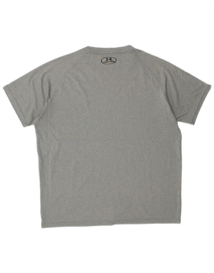 UNDER ARMOUR Mens Heat Gear T-Shirt Top Medium Grey