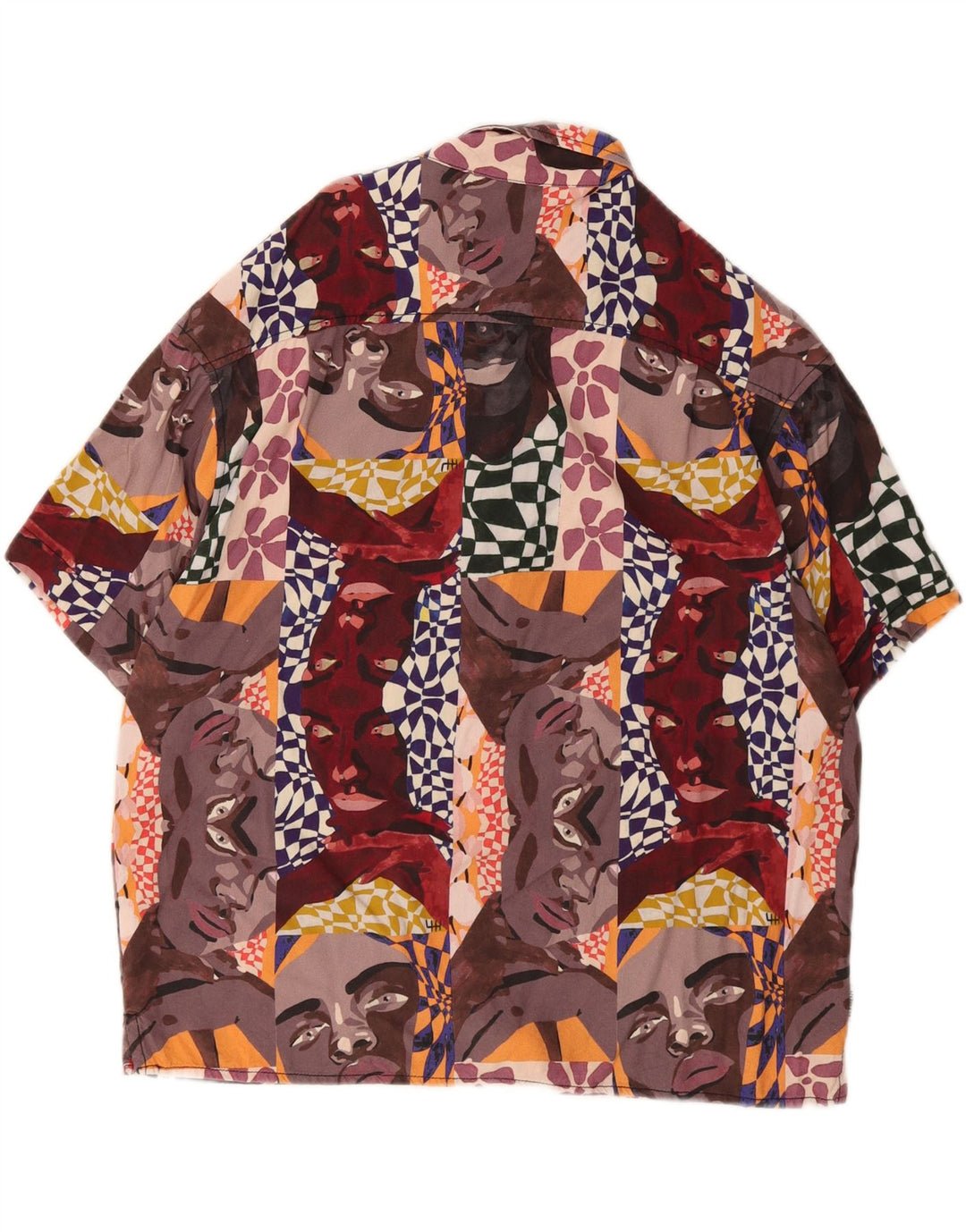 ELEMENT Mens Abstract Pattern Short Sleeve Shirt Small Multicoloured Vintage Element and Second-Hand Element from Messina Hembry 