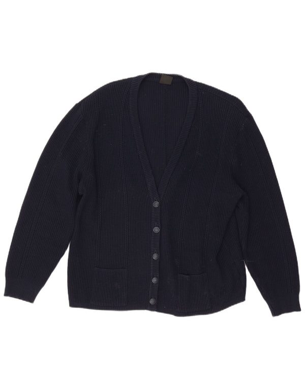 Schoeller Dame Cardigan Sweater IT 48 XL Navy Blue Polyacrylic