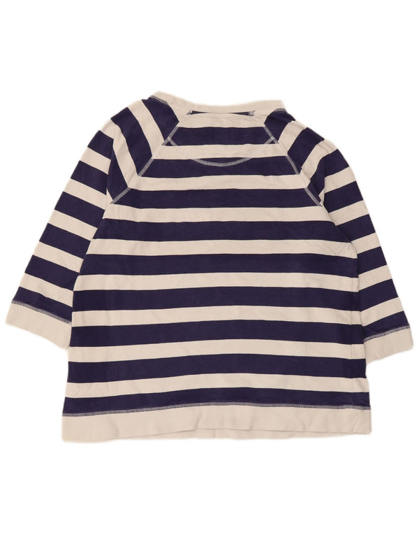 Crew Clothing Damen-Top mit Grafik, 3/4-Ärmel, UK-Größe 40, Größe L, Marineblau, gestreift