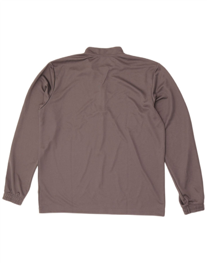 Adidas Hommes Aeroready Zip Neck Pull Survêtement Top XL Gris Polyester