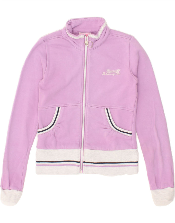 CHAMPION Girls Tracksuit Top Jacket 9-10 Years Medium  Purple Vintage Champion and Second-Hand Champion from Messina Hembry 