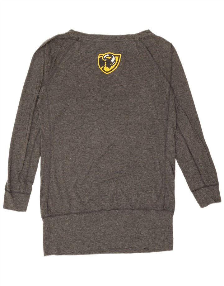 NIKE Womens VCU Rams Grafisk Top Langærmet UK 16 Stor Grå Polyester