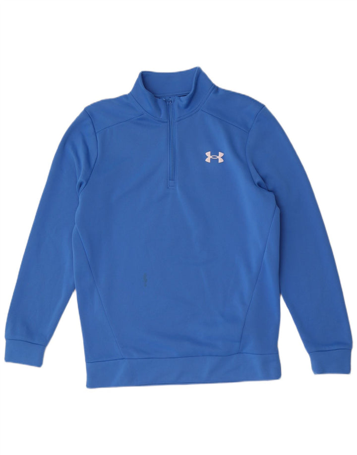 Under Armour Herre Zip Neck Sweatshirt Jumper lille blå polyester