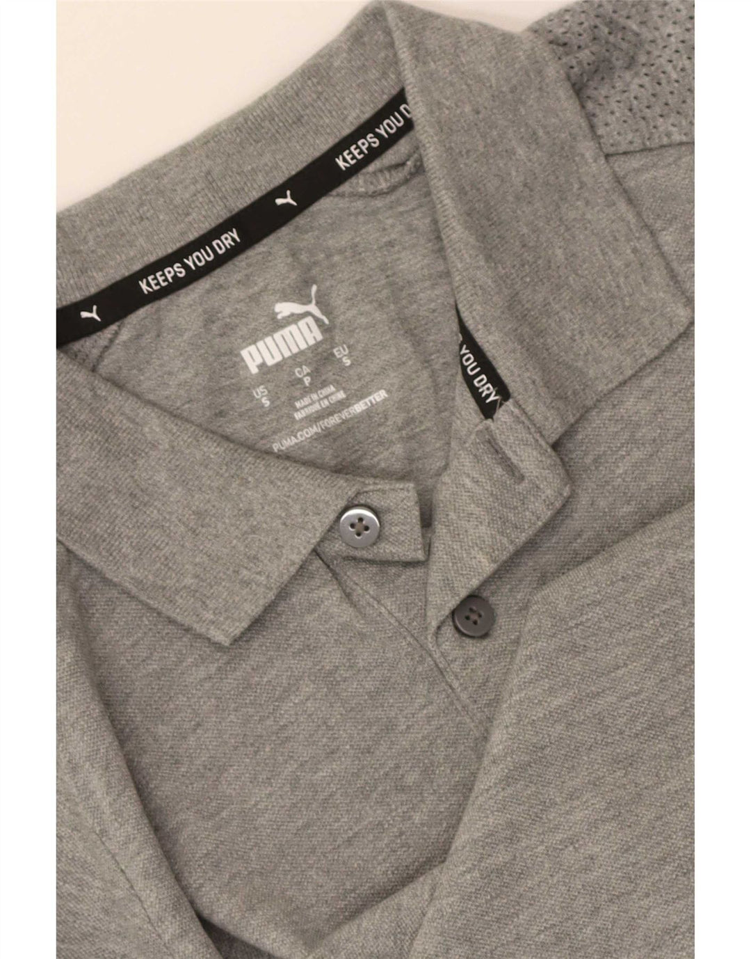 Puma Mens Polo Shirt Small Grey Flecked