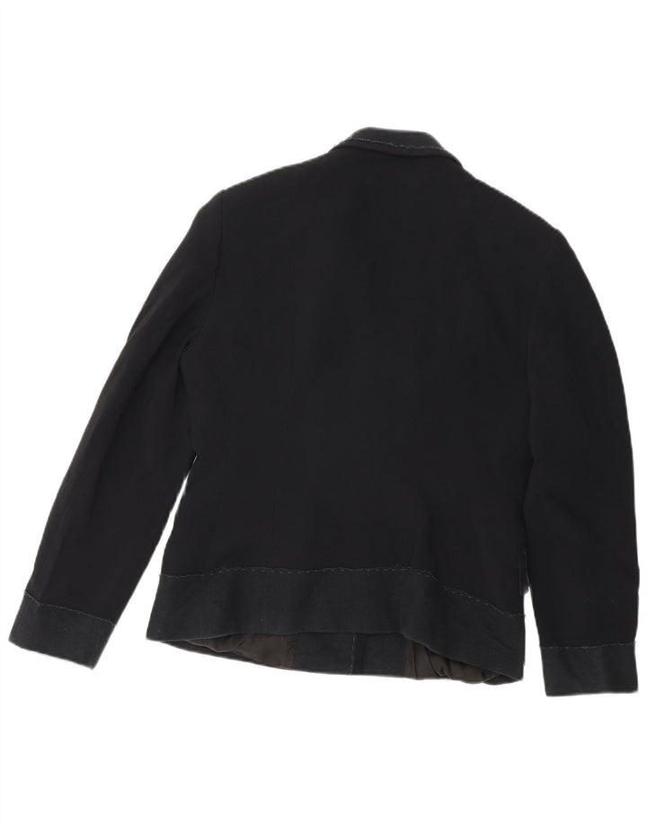 Moschino Womens Cheap and Chic Blazer Jacke UK 12 Medium Black Rayon