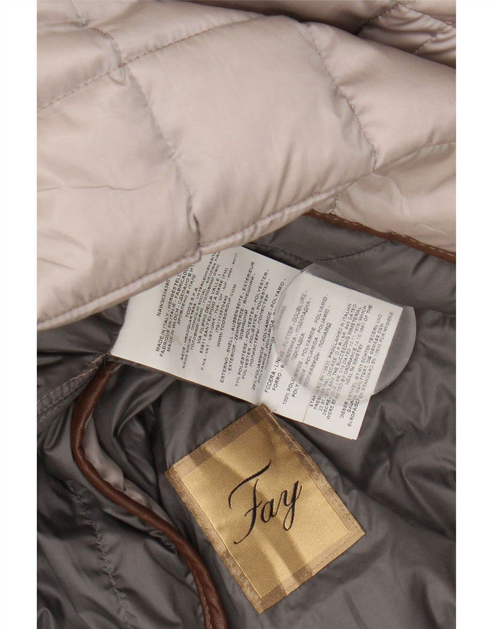Gilet imbottito da donna Fay UK 16 grande poliestere beige