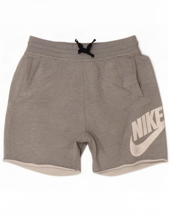 Nike Herren-Sportshorts mit Grafik, mittelgraue Baumwolle