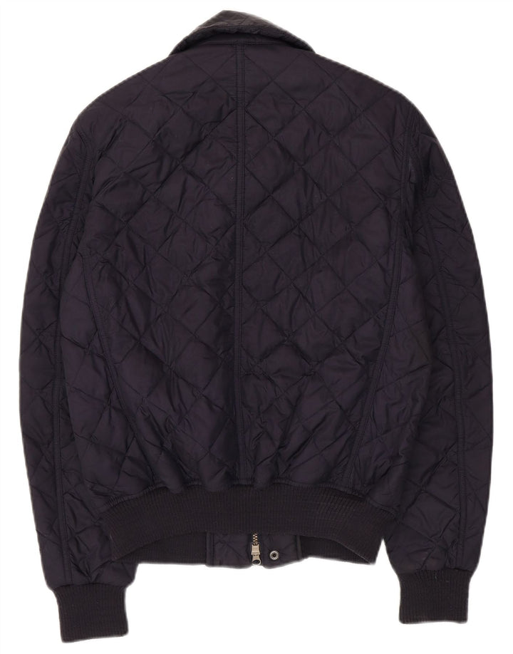 Barbour Mens Quilted Jacket UK 36 Small Navy Blue Polyamide