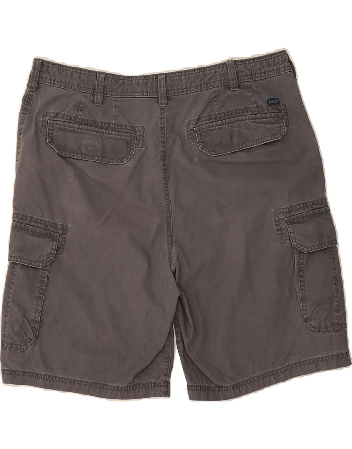 IZOD Mens Cargo Shorts W38 XL Grey Cotton Vintage Izod and Second-Hand Izod from Messina Hembry 