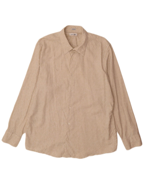 Calvin Klein Chemise Homme XL Beige Paisley Coton