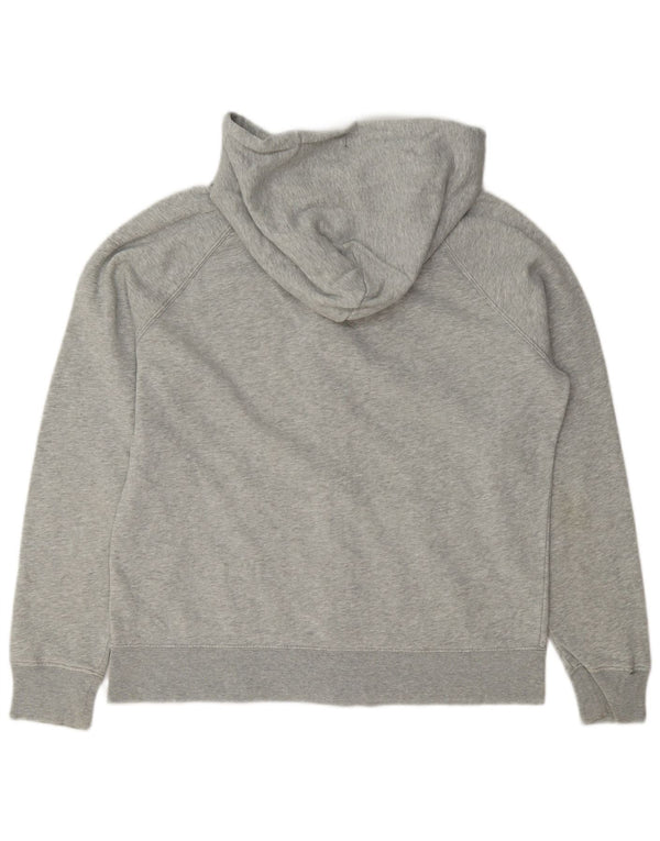 Gap Pull à capuche zippé graphique pour femme UK 18 XL Coton moucheté gris