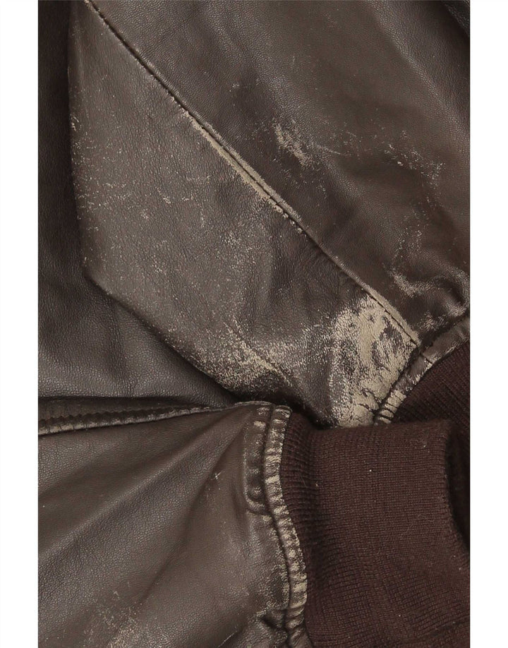 Vintage Mens Leather Jacket UK 42 XL Brown