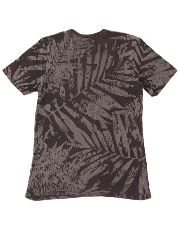 T-shirt grafica Nike da uomo con taglio atletico, cotone floreale grigio medio