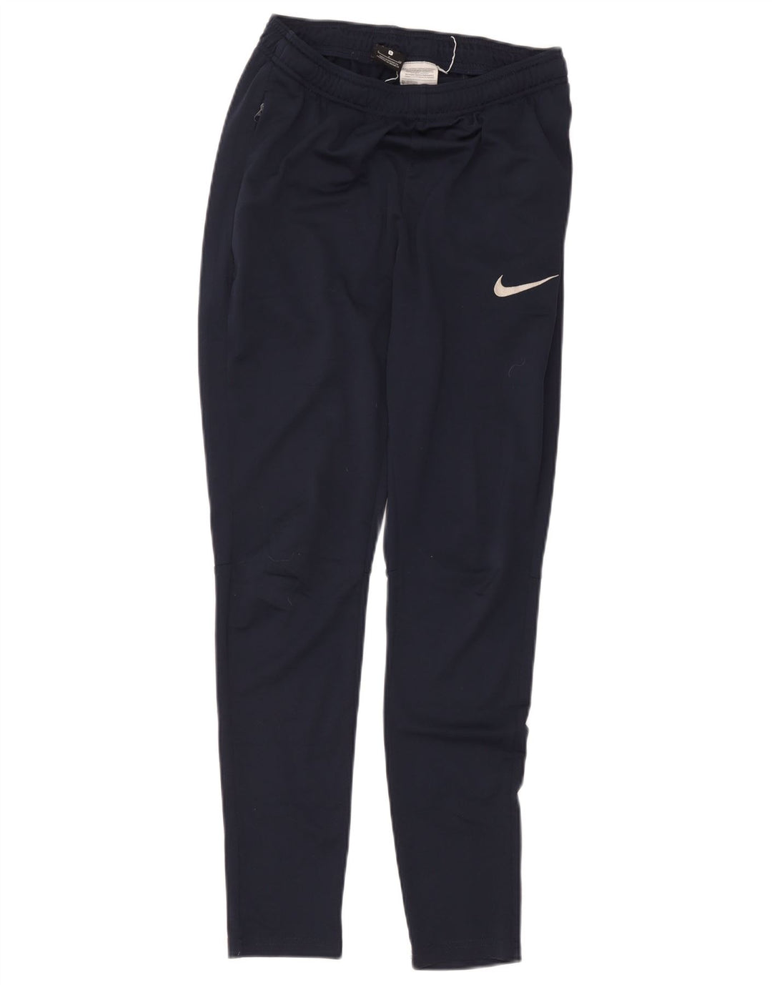 Nike Womens Dri Fit Tracksuit Trousers UK 8 Small  Navy Blue Polyester