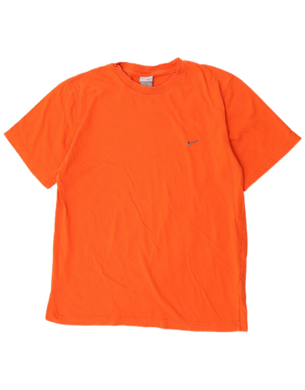 Nike Mens T-Shirt Top UK 39/41 Medium Orange Cotton