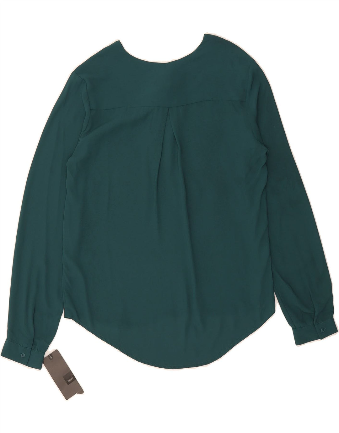 MOSSIMO Womens Long Sleeve Blouse Top UK 14 Medium Green Polyester Vintage Mossimo and Second-Hand Mossimo from Messina Hembry 