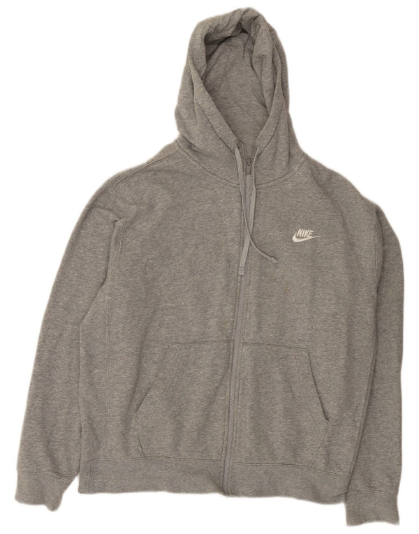 Nike hættetrøje med lynlås til mænd Medium Grey Flecked Bomuld