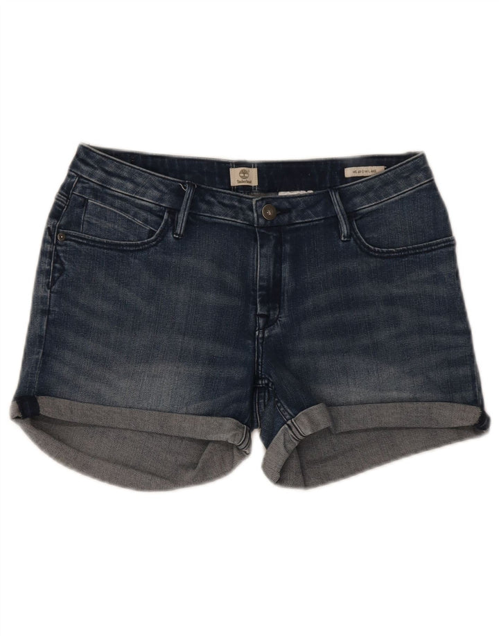 Pantaloncini di jeans da donna Timberland W29 cotone blu navy medio