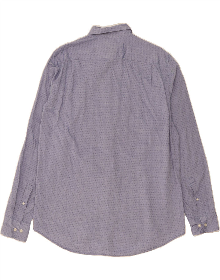 MICHAEL KORS Mens Classic Fit Shirt Medium Blue Spotted Cotton Vintage Michael Kors and Second-Hand Michael Kors from Messina Hembry 