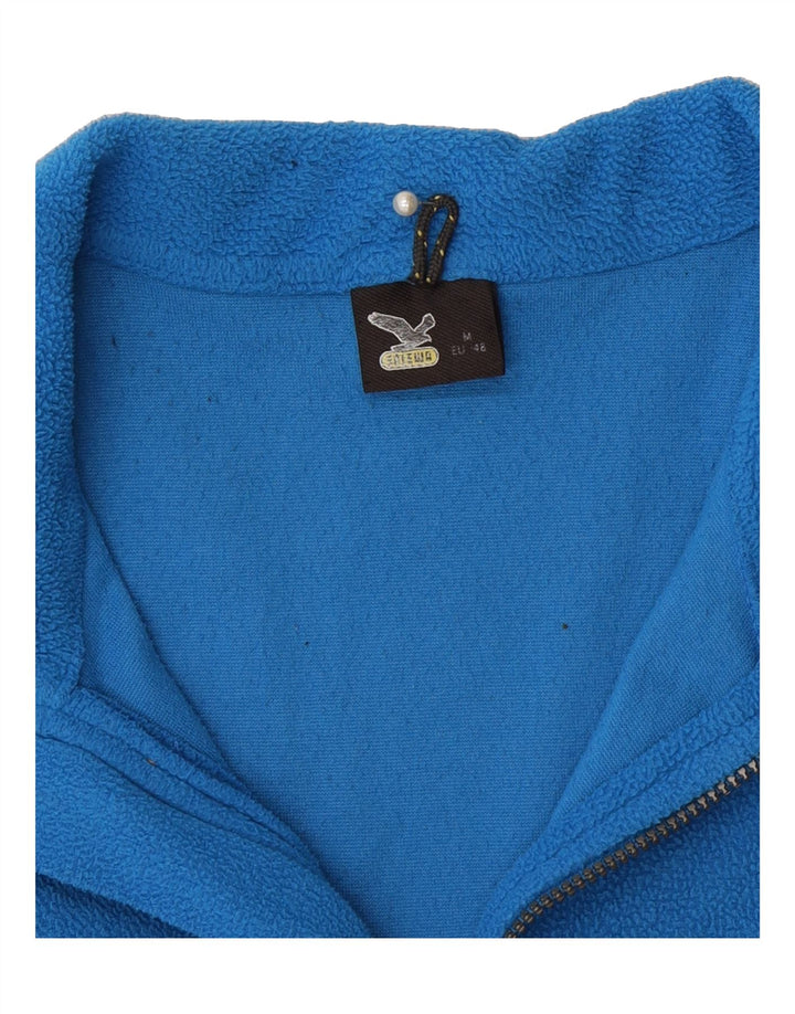 SALEWA Mens Zip Neck Fleece Jumper Medium Blue Polyester Vintage SALEWA and Second-Hand SALEWA from Messina Hembry 