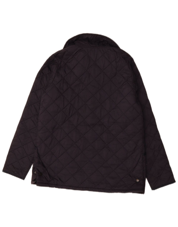 Barbour Boys Quilted Jacket 12-13 Years XL Navy Blue