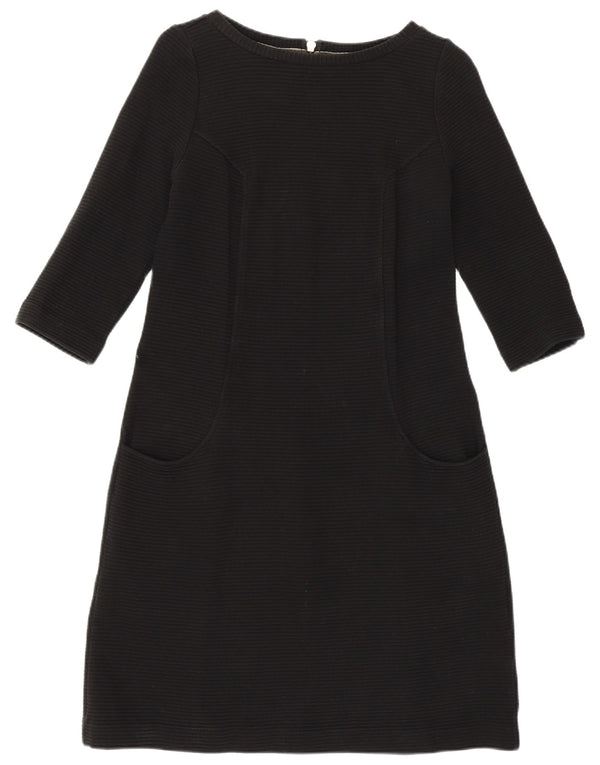 Boden Womens 3/4 Sleeve Regular Jumper Dress UK 8 Small Black Cotton