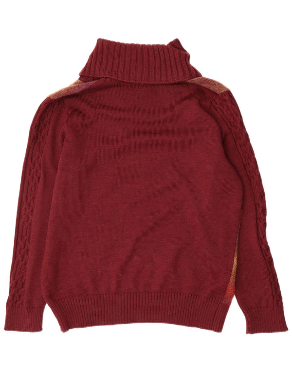 Rosanna Pellegrini Damen Rollkragenpullover IT 50 XL Burgunderrot