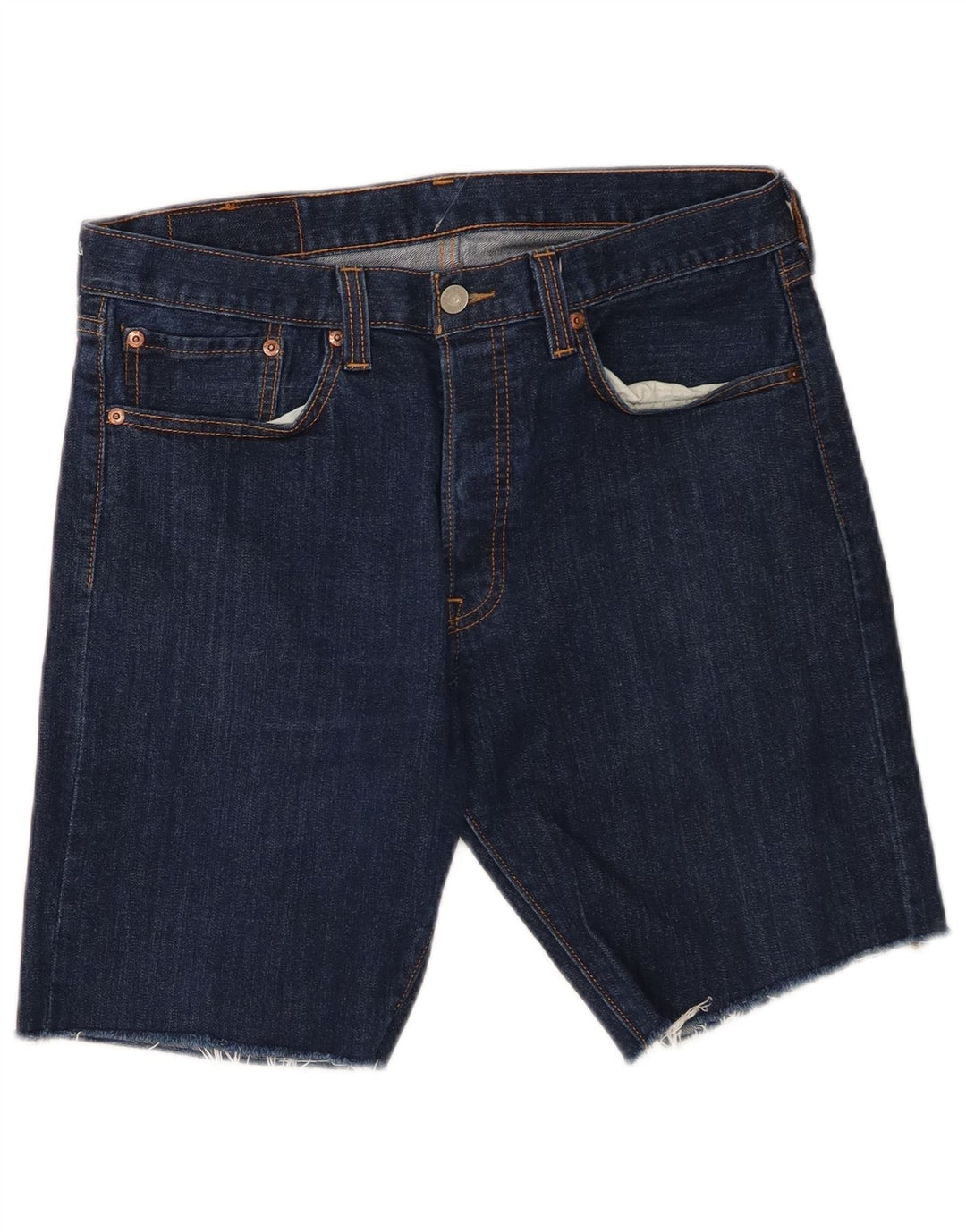 Levi's Mens 501 Denim Shorts W32 Medium Navy Blue Cotton