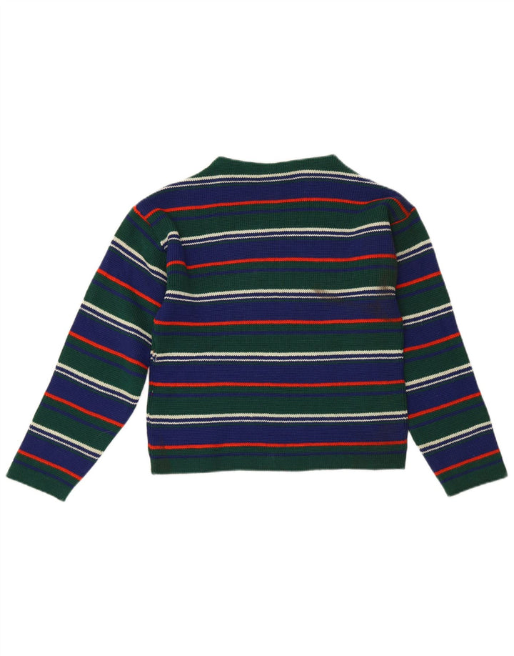 Vintage Womens Turtle Neck Jumper Sweater IT 42 Medium Green Striped