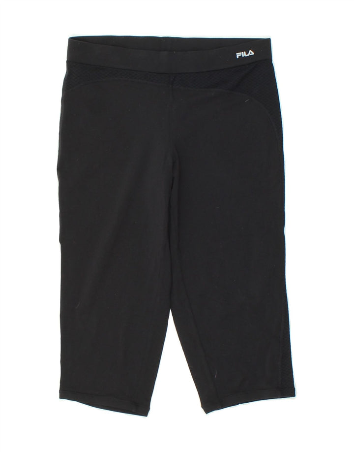 FILA Womens Capri Leggings UK 8 Small Black Vintage Fila and Second-Hand Fila from Messina Hembry 