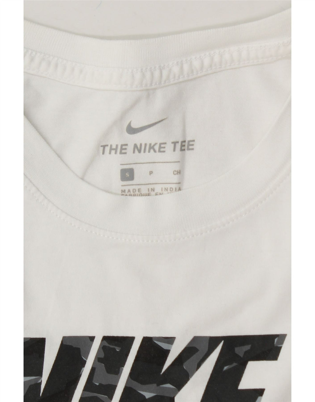 NIKE Mens Graphic T-Shirt Top Small White Cotton