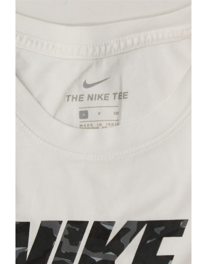 NIKE Mens Graphic T-Shirt Top Small White Cotton