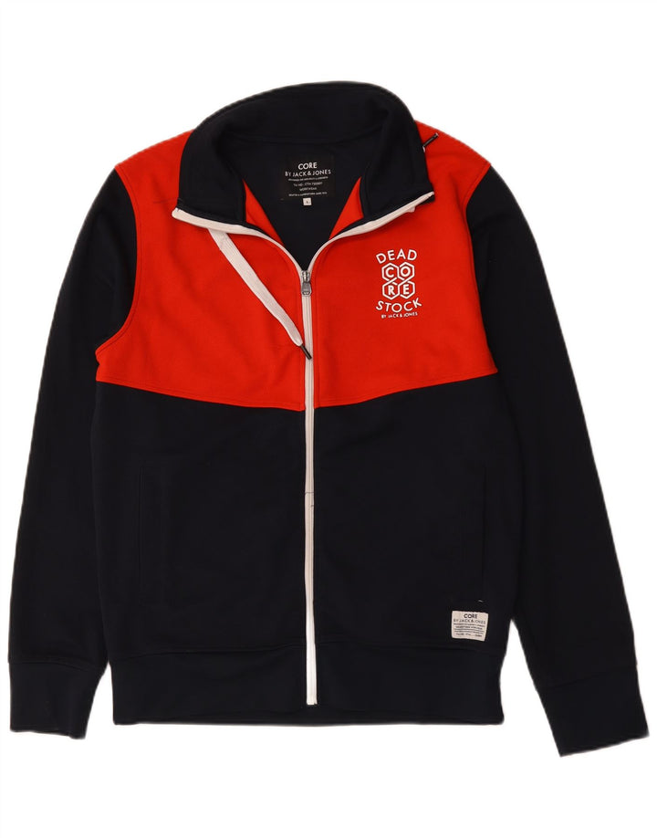 Jack & Jones Mens Tracksuit Top Jacket Large Navy Blue Colourblock