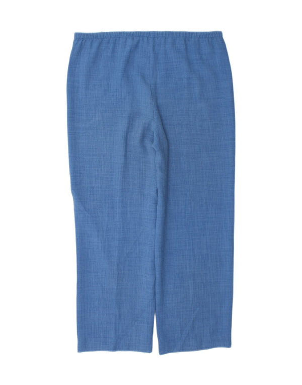 Marks & Spencer Pantalon droit décontracté pour femme UK 14 Large W36 L28 Bleu