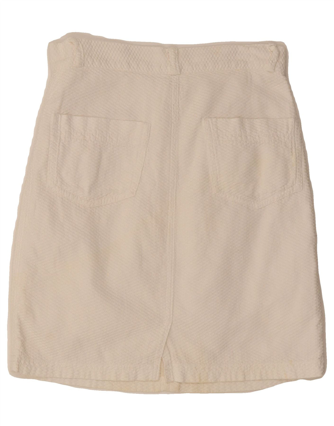 VINTAGE Womens A-Line Skirt W26 Small Beige Vintage Vintage and Second-Hand Vintage from Messina Hembry 