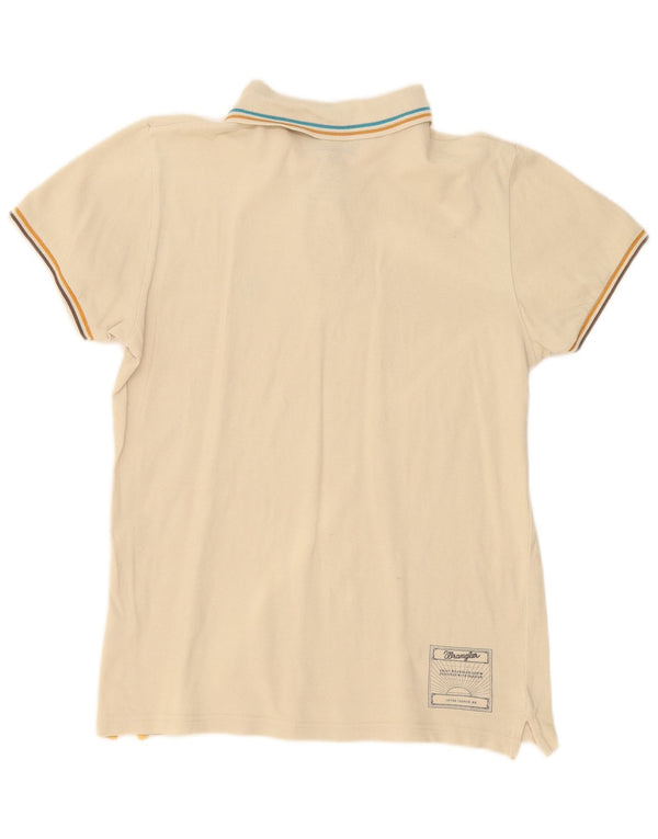 Wrangler Mens Polo Shirt XL Beige Cotton