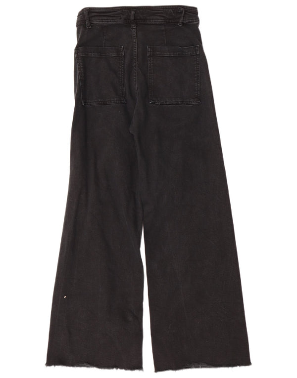 Zara Damskie jeansy z szeroką nogawką The Marine z wysokim stanem EU 38 Small W28 L29 Czarne