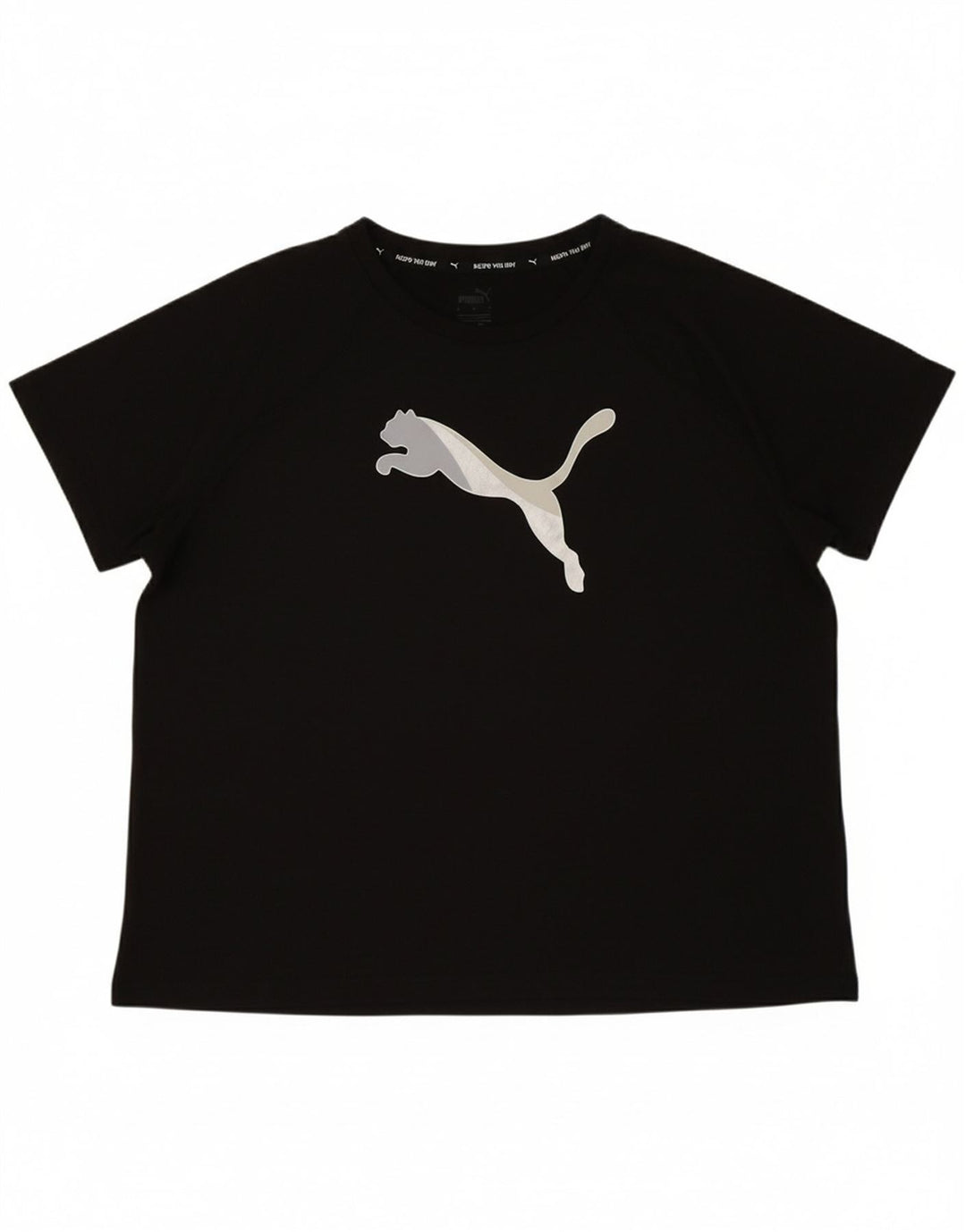 PUMA Womens Graphic T-Shirt Top UK 16 Large Black Polyester