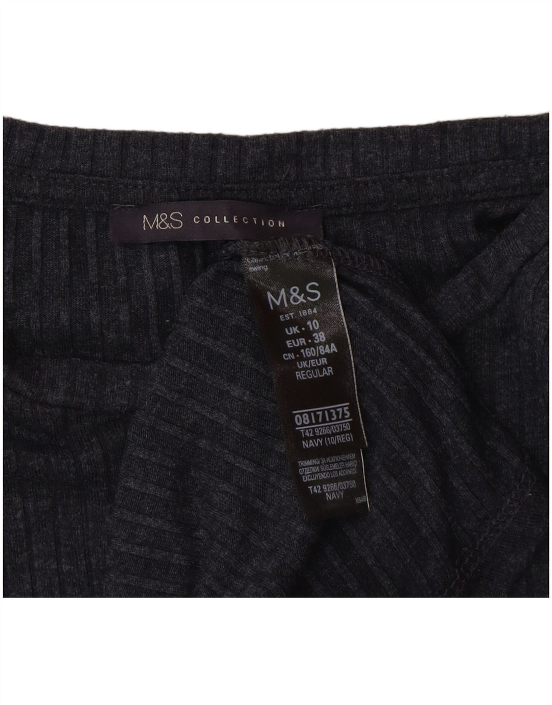 Marks & Spencer Womens Jumper Dress UK 10 Small  Grey Polyester