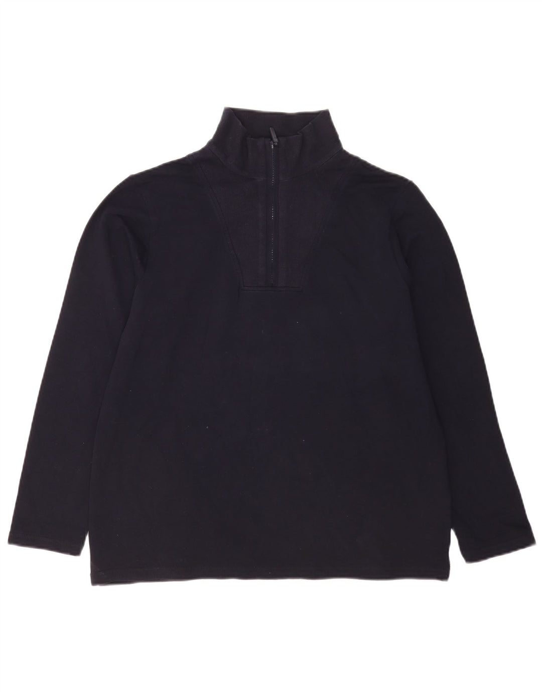 Felpa con collo con zip da donna Marks & Spencer UK 14 medio blu navy