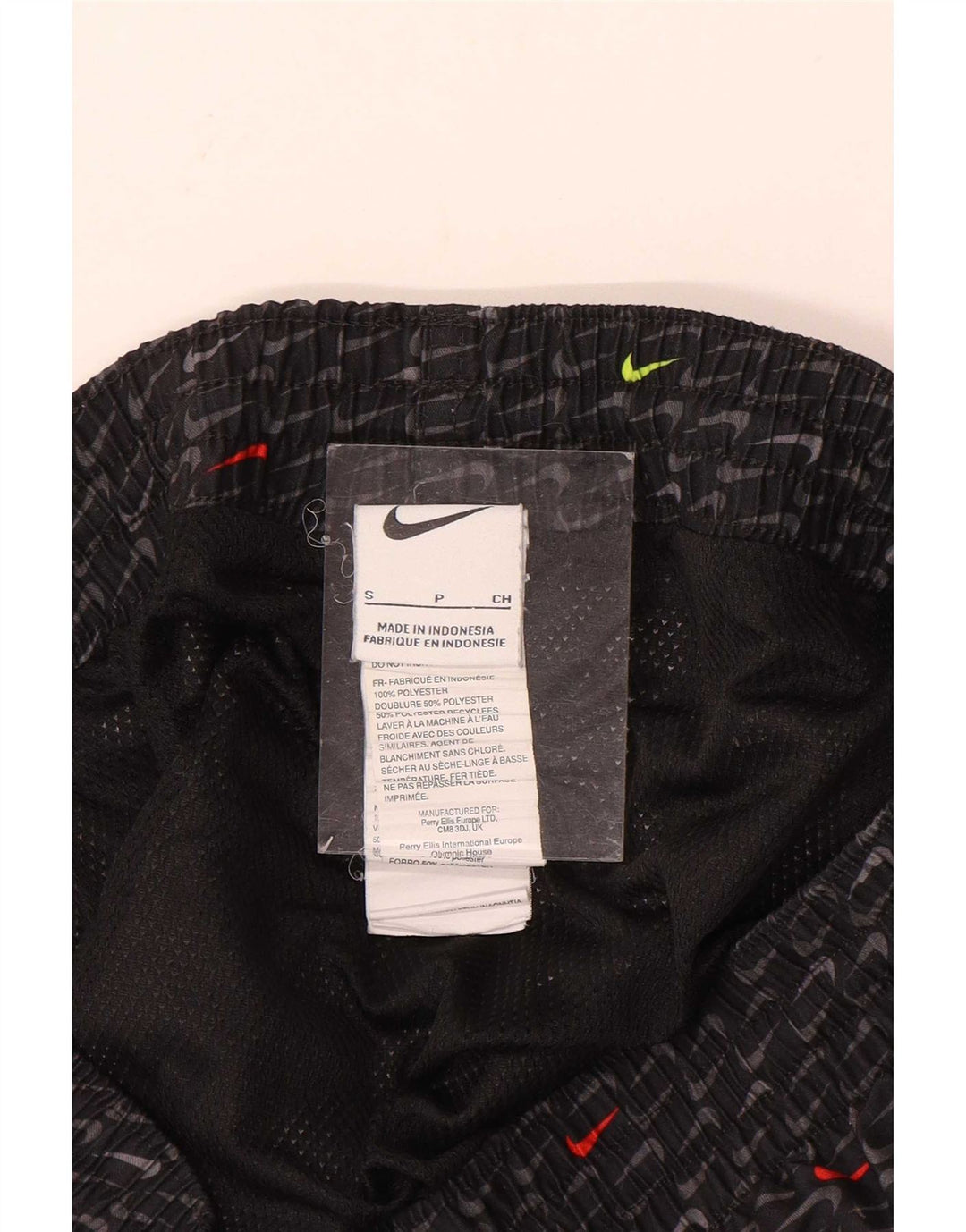 Nike Mens Graphic Sport Shorts Pequeño Poliéster Negro